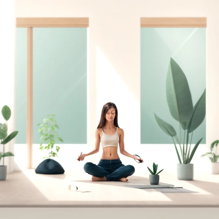 瞑想を行う女性